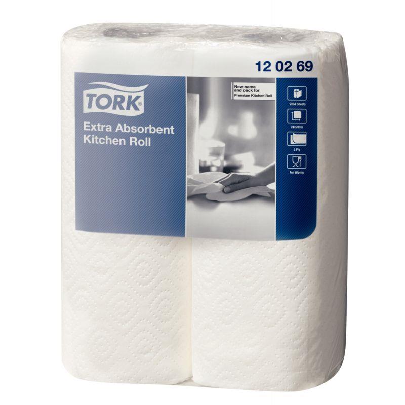 Image de  Lot de 2 rouleaux essuie-tout TORK 2 plis 