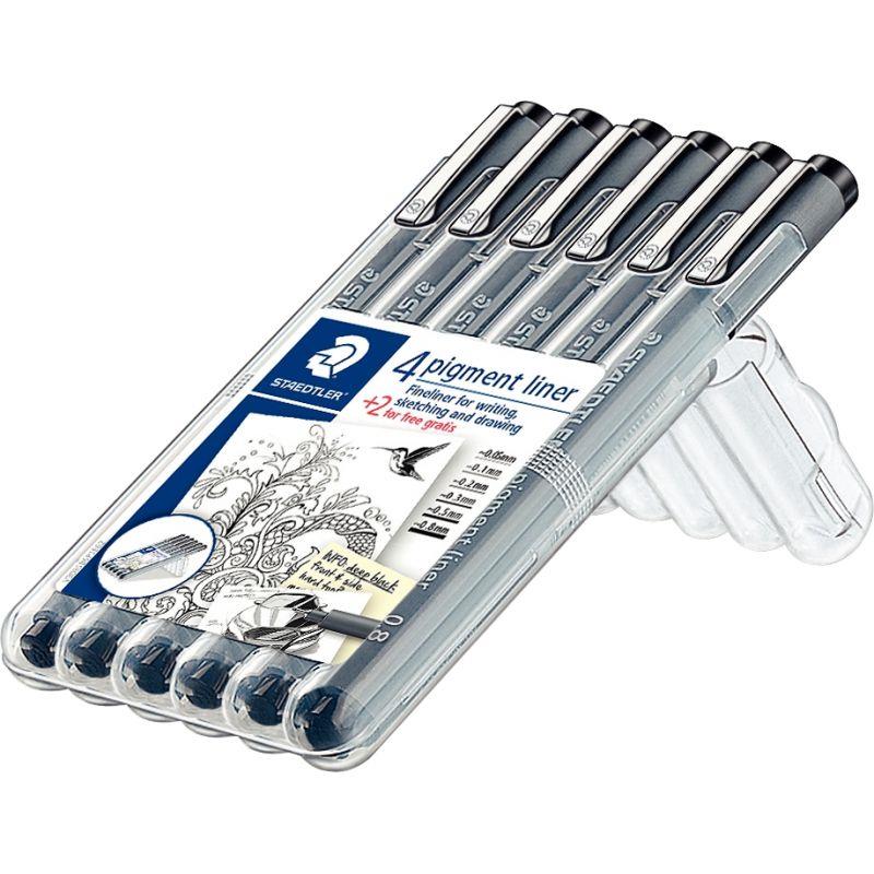 Image de  Pochette de 6 feutres pigment liner dont 2 gratuits 