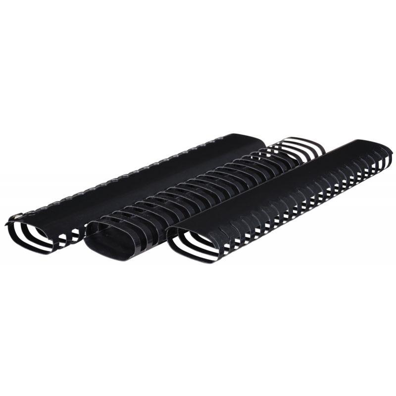 Image de  Boite de 50 anneaux reliure/peignes à relier plastique ovales diamètre 45mm noir 