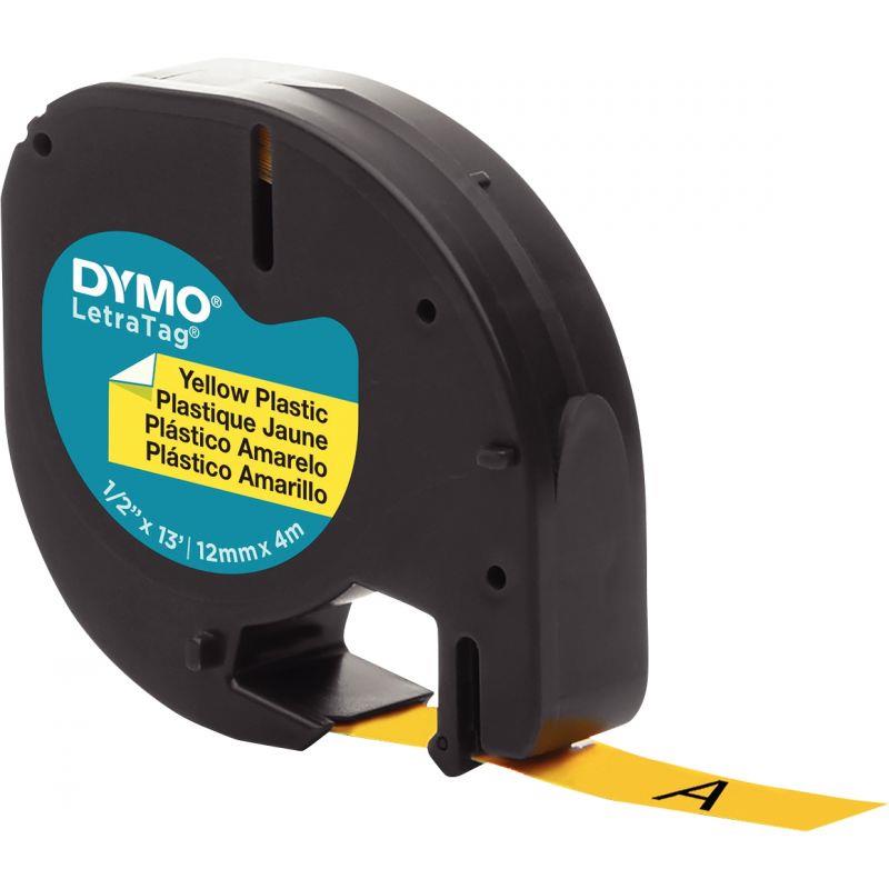 Image de  Recharge lettre plastique 12 mm x 4 m  noir sur jaune 