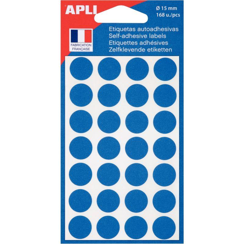 Image de  Etui de 168 pastilles de couleur diamètre 15mm bleu 