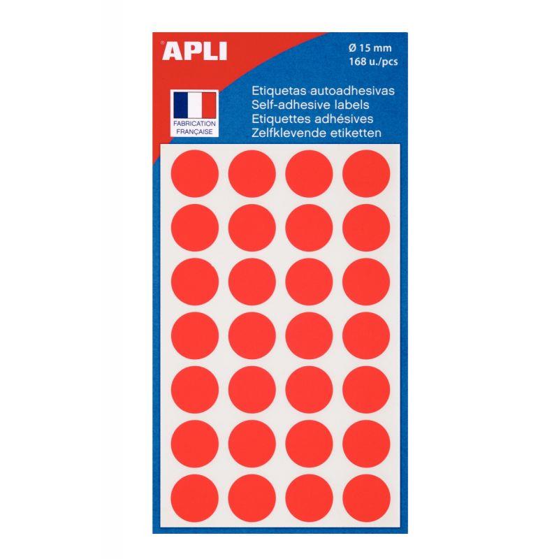 Image de  Etui de 168 pastilles de couleur diamètre 15mm rouge 