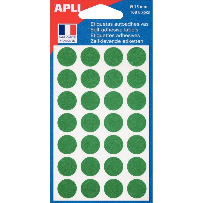 Image de  Etui de 168 pastilles de couleur diamètre 15mm vert 