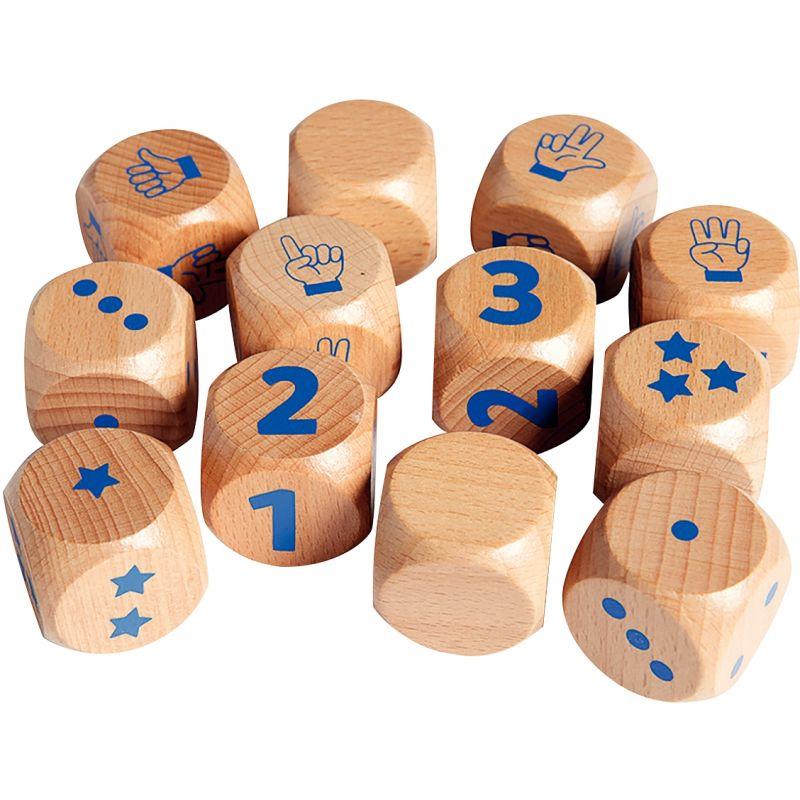 Image de  Lot de 12 dès de 1 à 3 
