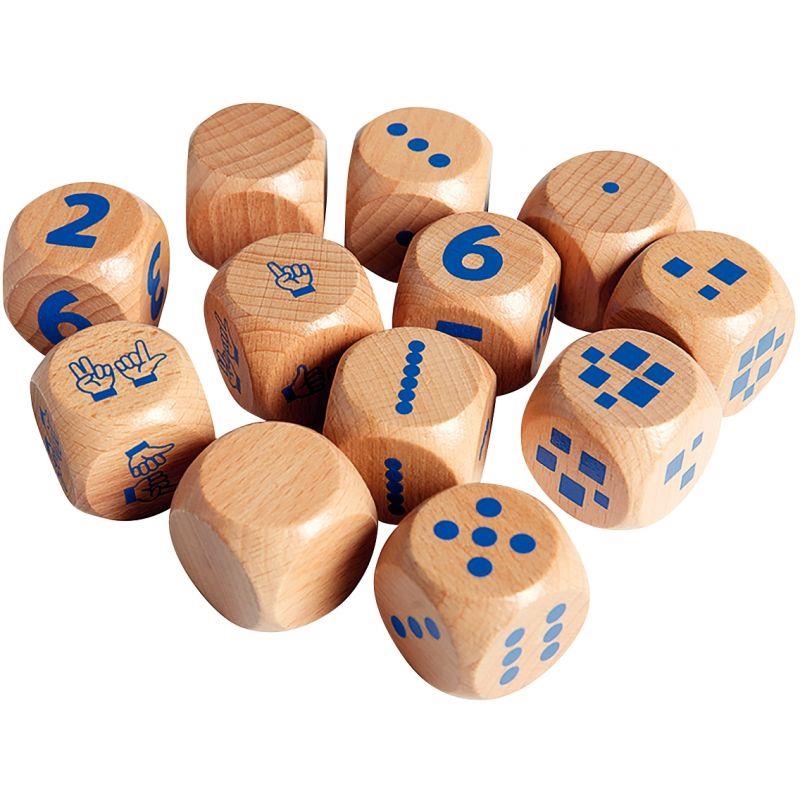 Image de  Lot de 12 dès de 1 à 6 