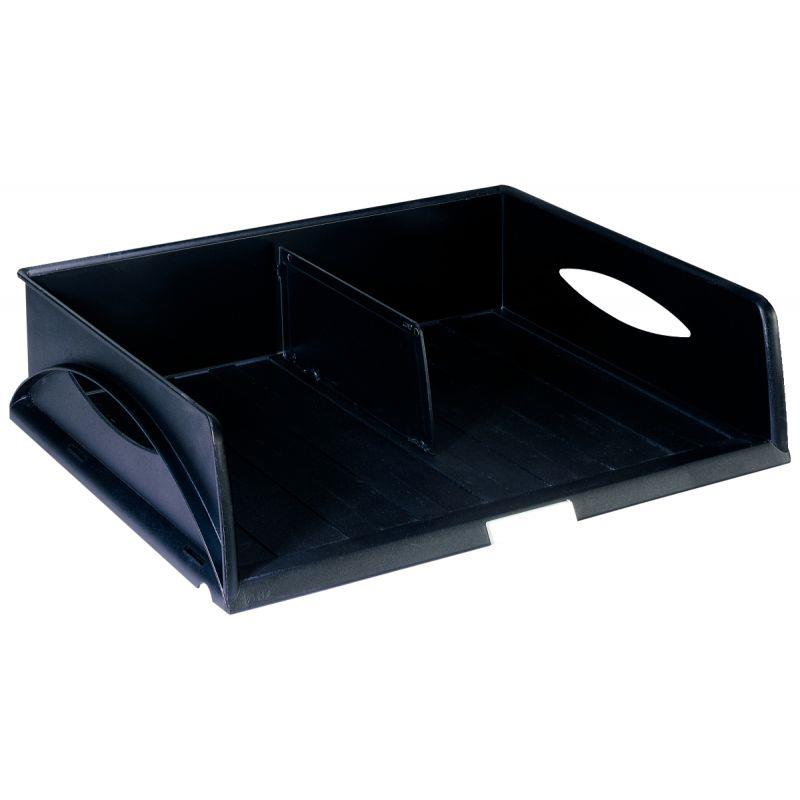 Image de  Corbeille à courrier maxi à l''italienne avec séparateur noire 
