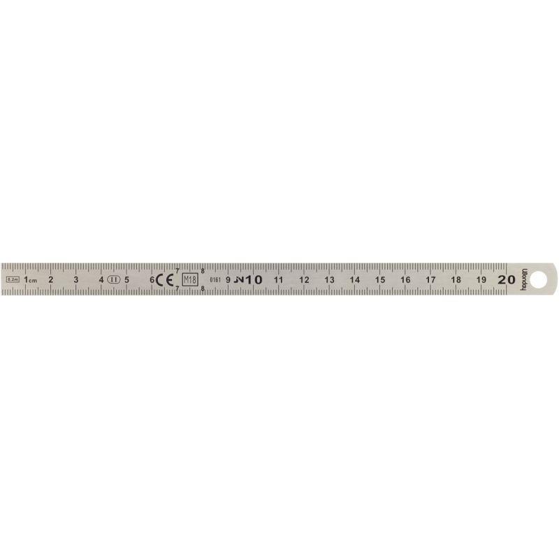 Image de  Reglet inox 2 faces 20 cm 