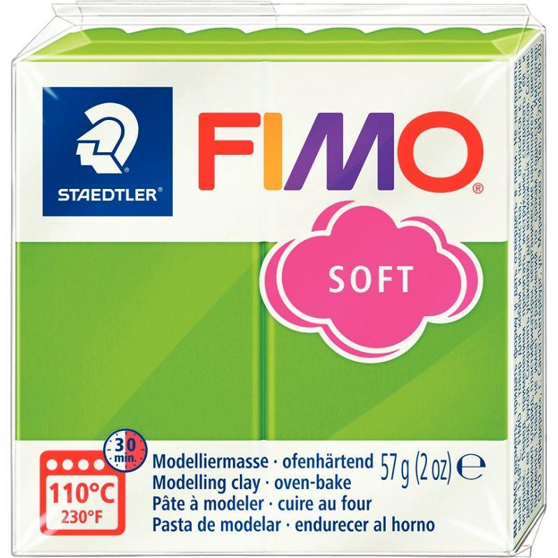 Image de  Bloc de pâte à modeler Fimo Soft, 57 grammes vert pomme 