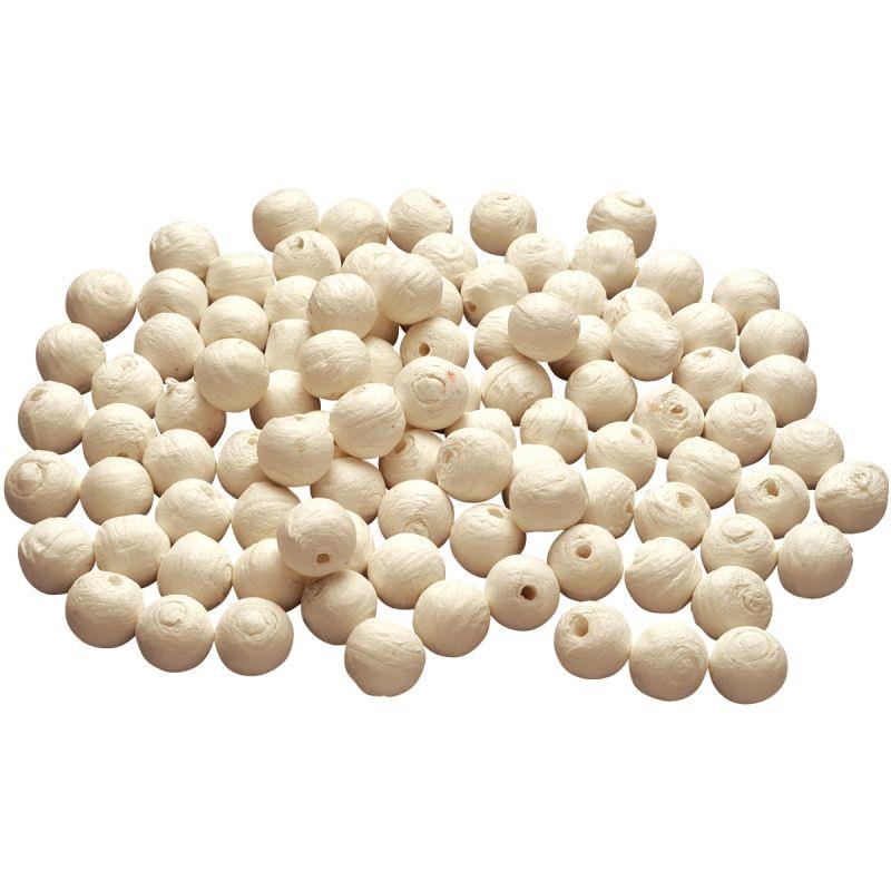 Image de  Sachet de 100 boules cellulose blanches, diamètre 18 mm 