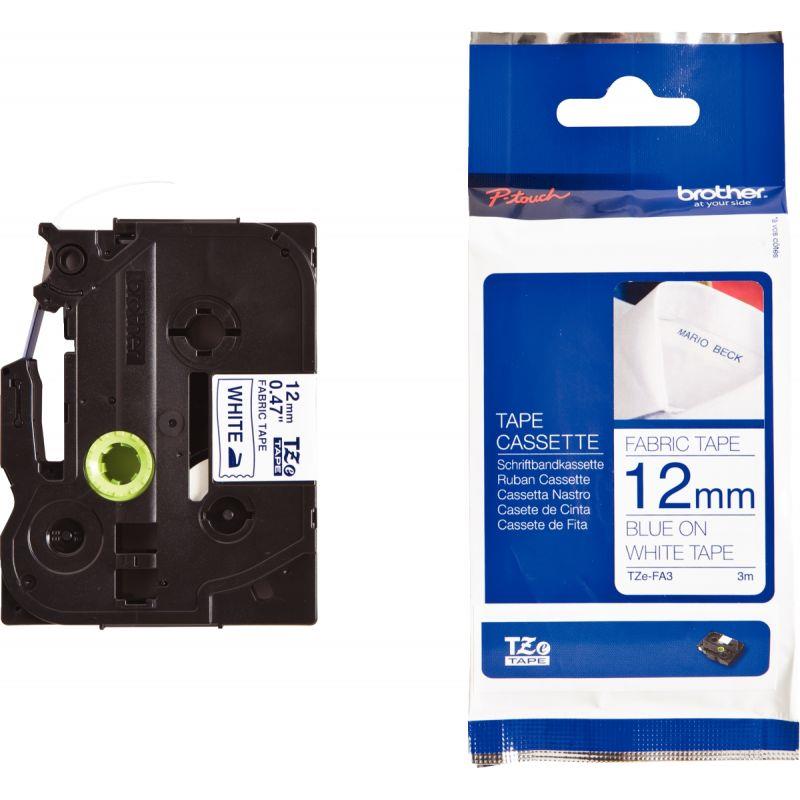 Image de  Recharge de ruban BROTHER Textile bleu et blanc 12 mm 