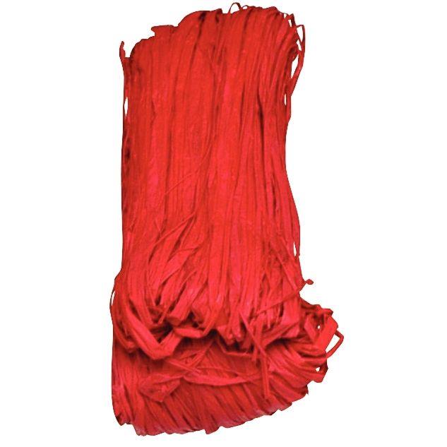 Image de  Pelote de 50 g de raphia végétal  rouge 