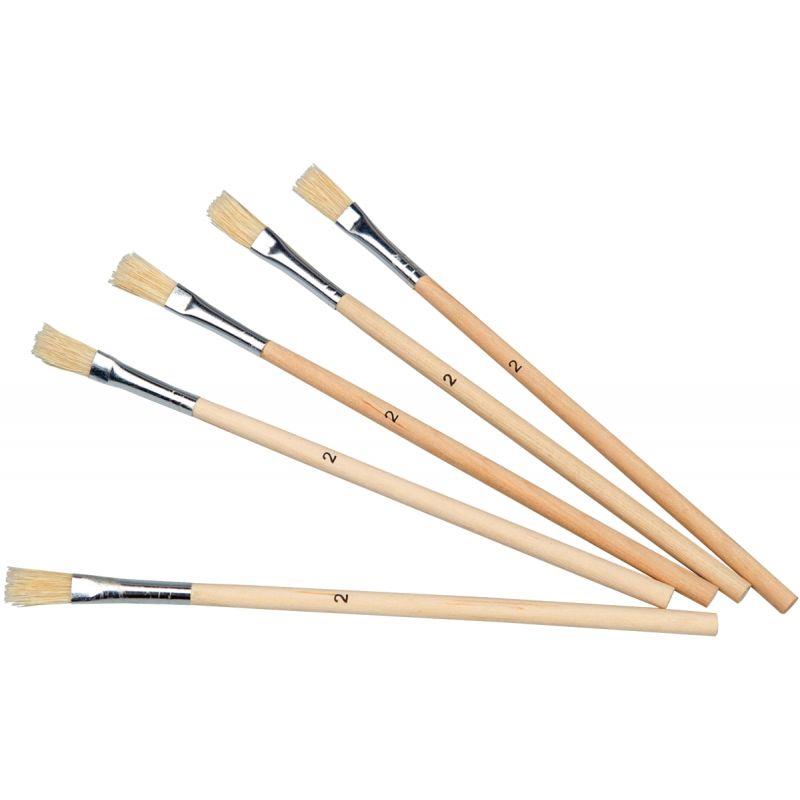 Image de  Lot de 10 pinceaux de colle manche en bois 