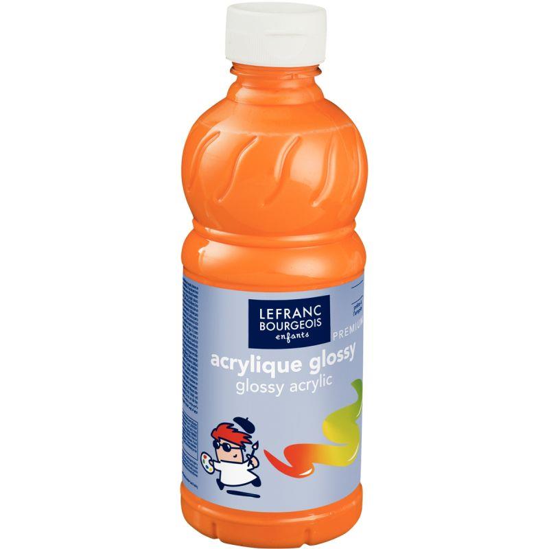 Image de  Flacon 500ml d''acrylique Glossy Lefranc Bourgeois, jaune d''or 