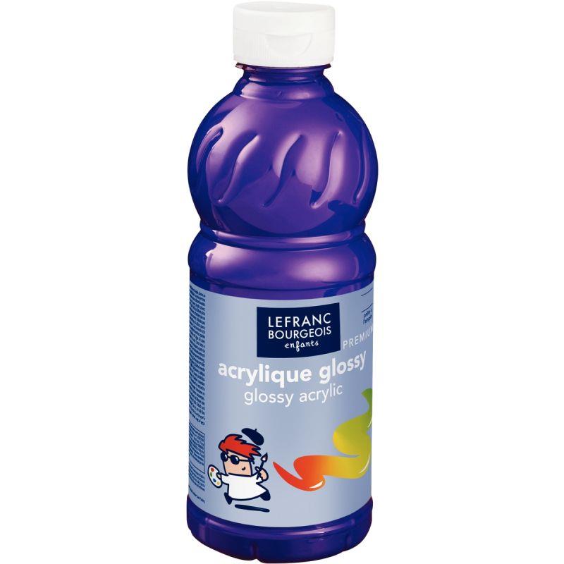 Image de  Flacon 500ml d''acrylique Glossy Lefranc Bourgeois, violet 