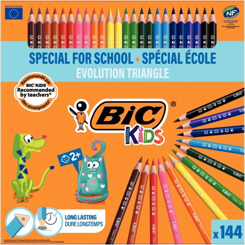 Image de  Classpack de 144 crayons de couleur Évolution triangulaire 