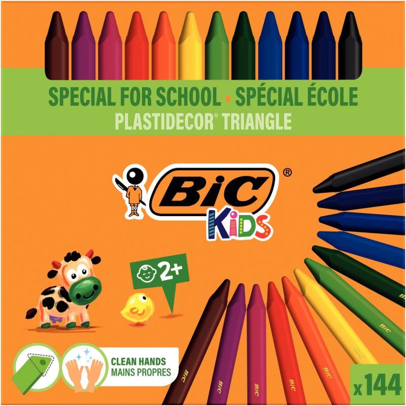 Image de  Classpack de 144 craies Plastidécor triangulaire assorties 