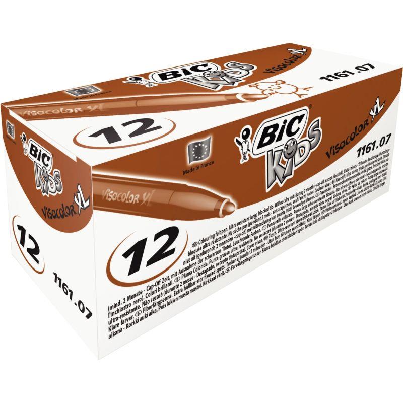 Image de  Boîte de 12 feutres Visacolor XL brun orange 