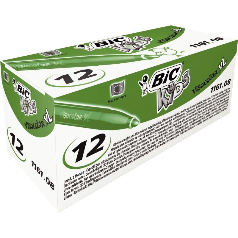 Image de  Boîte de 12 feutres Visacolor XL vert 
