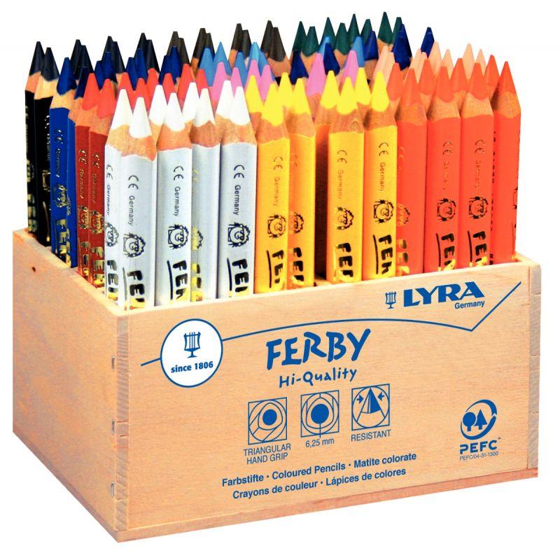 Image de  Boîte de 96 crayons de couleur Ferby assortis 