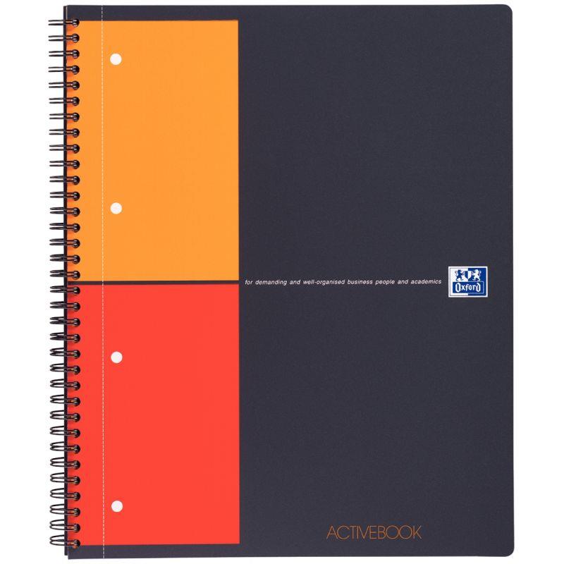 Image de  Cahier à reliure intégrale ACTIVEBOOK format A4+ quadrillé 5x5, 160 pages perforées 
