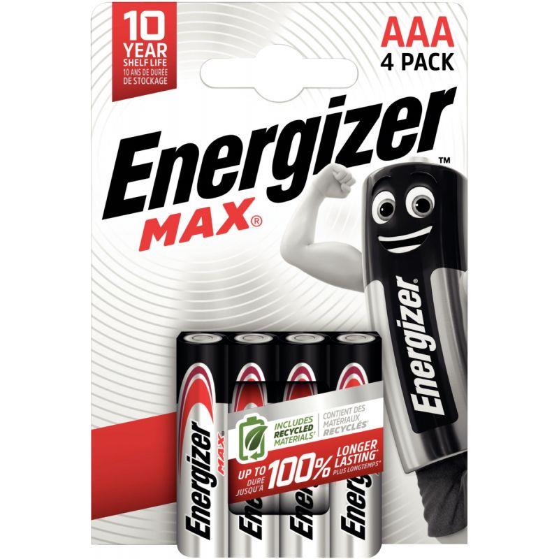Image de  Blister de 4 piles 1.5 volts alcaline AAA MAX / LR03 
