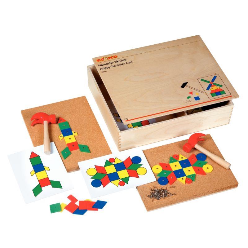 Image de  Coffret en bois jeu du marteau 