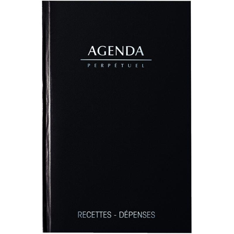 Image de  Agenda perpétuel de caisse 14x22cm noir 