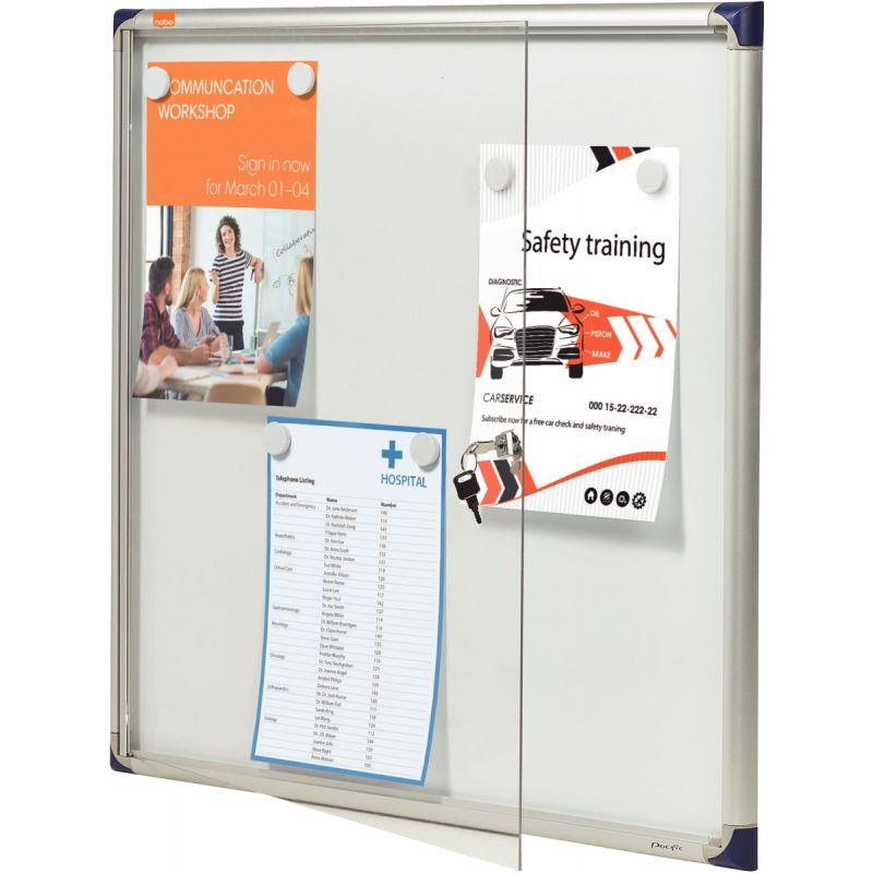 Image de  Vitrine d''intérieur extra-plate fond métal 6 feuilles A4 