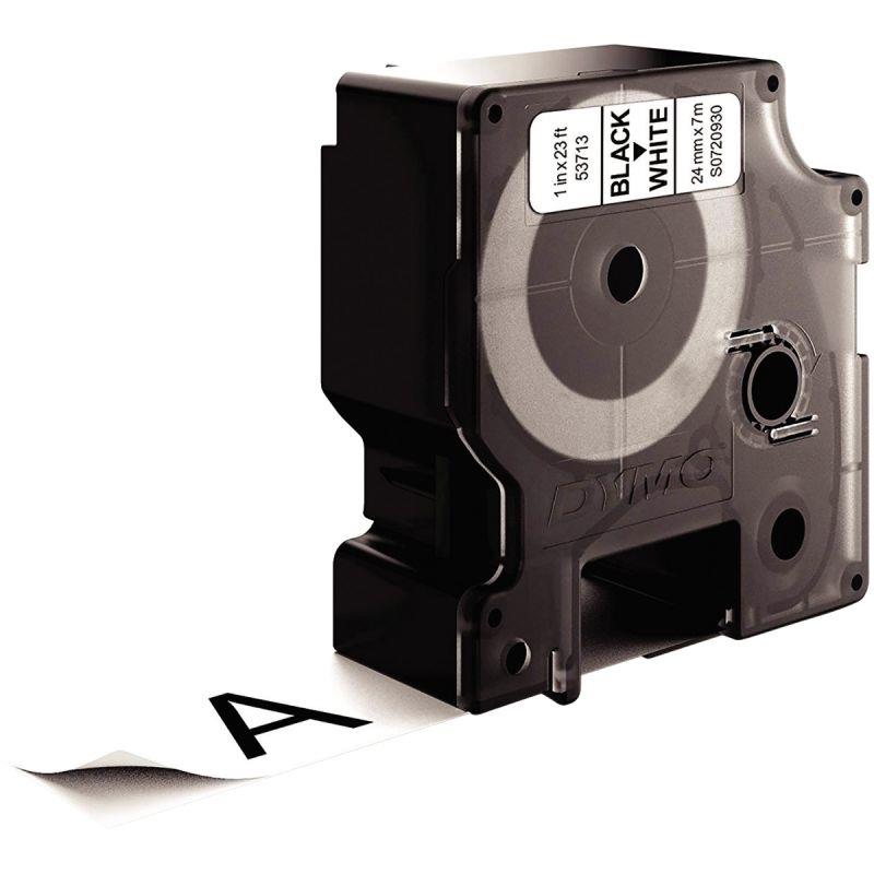 Image de  Recharge DYMO D1 24 mm x 7 m impression noir support blanc 