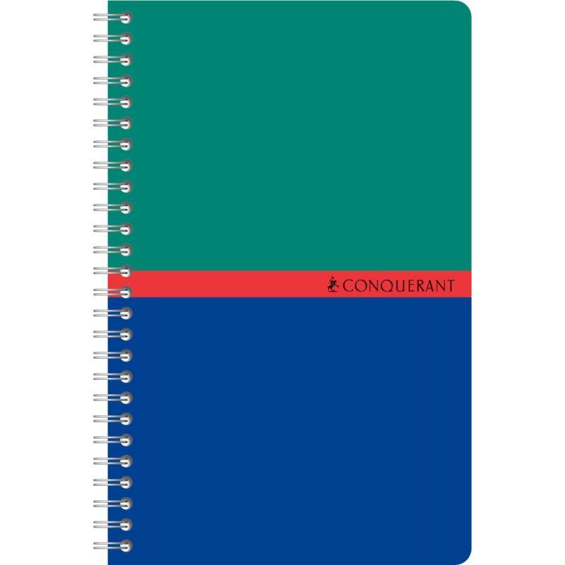 Image de  Carnet à reliure intégrale 180 pages CONQUERANT, format 11x17 cm, quadrillé 5x5, papier 70g 