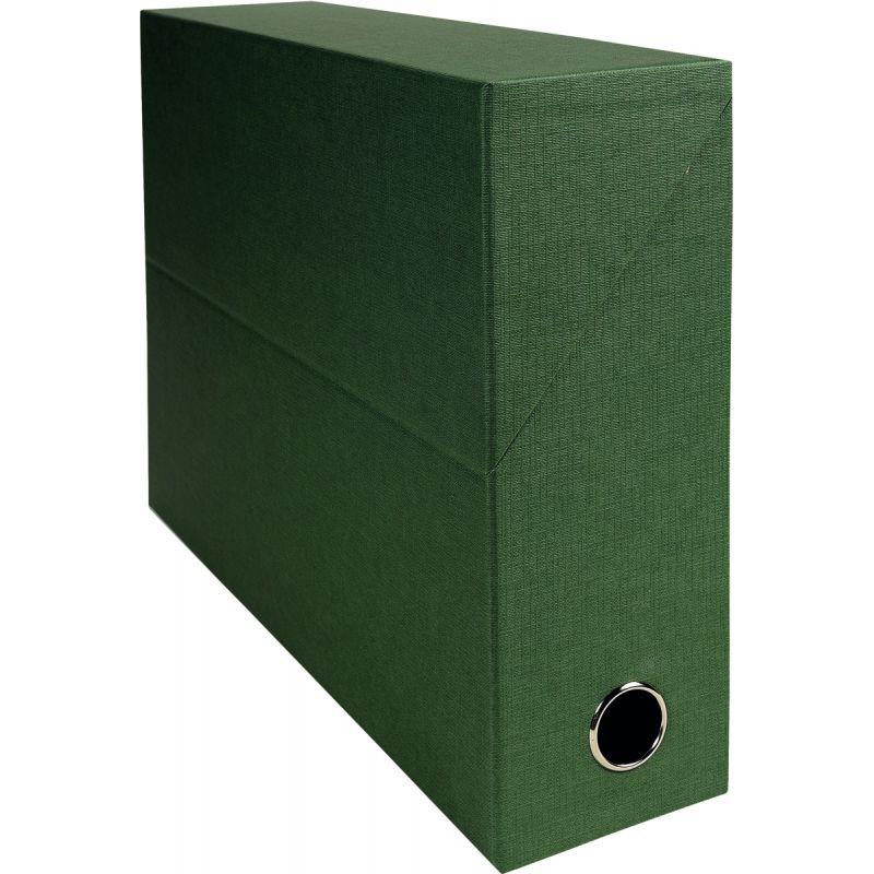 Image de  Boite de transfert papier toilé, dos 9 cm, vert 