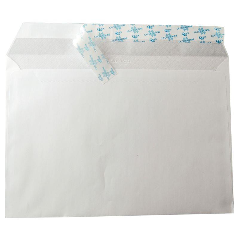 Image de  Boîte de 250 enveloppes blanches C4 229x324 90g/m² bande de protection 
