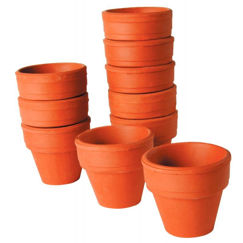 Image de  Lot de 10 pots en terre cuite, hauteur 4 cm 