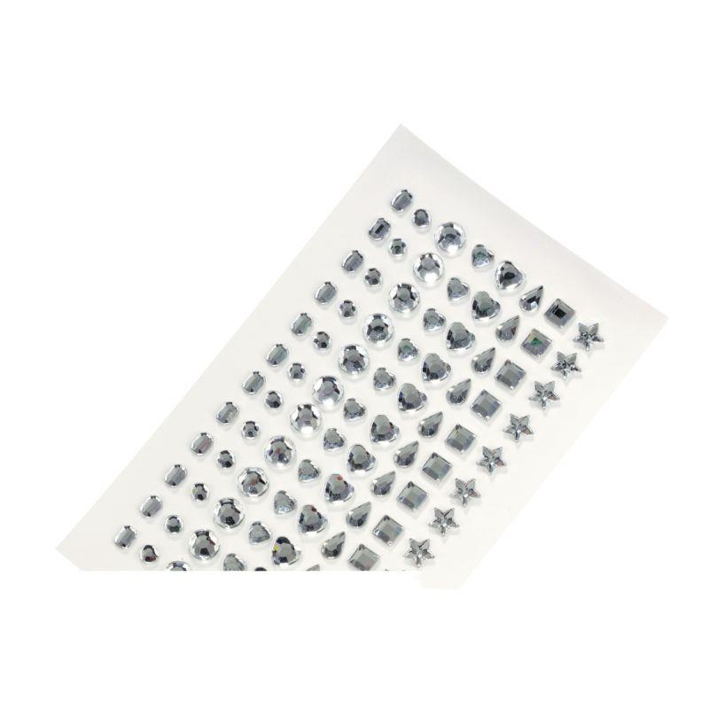 Image de  Lot de 96 strass adhésifs imitation diamants assortis 