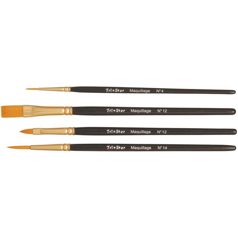 Image de  Lot de 4 pinceaux de maquillage en poils synthétiques 