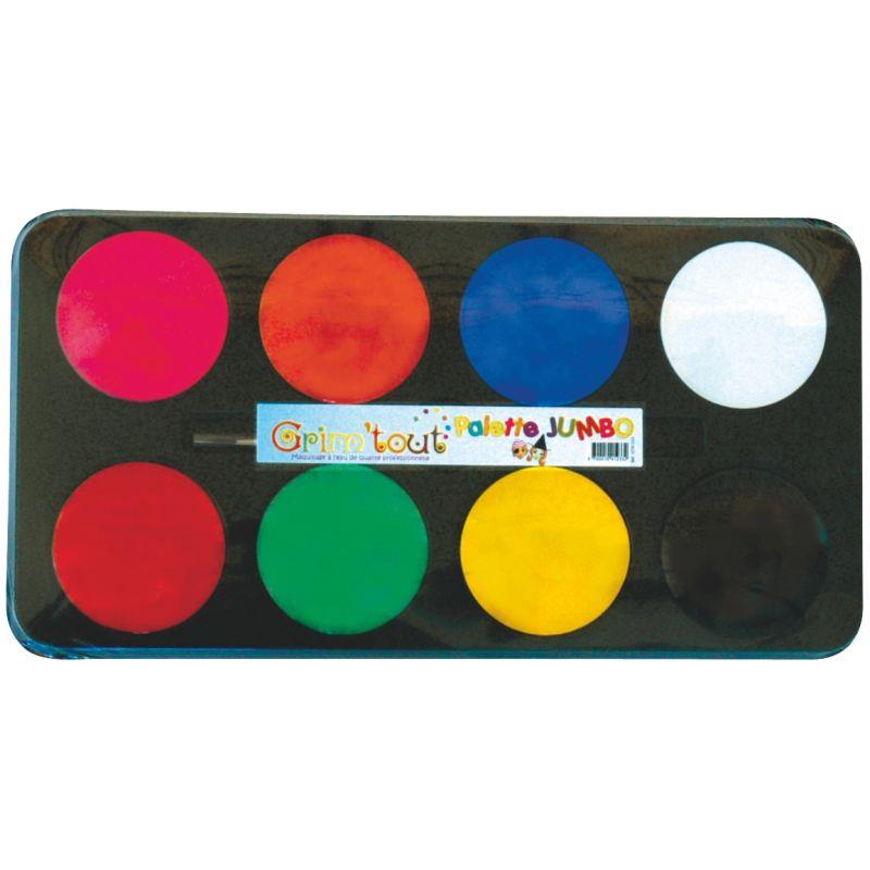 Image de  Maxi palette de maquillage à l''eau 8 fards aquarellables en galet de 15ml 