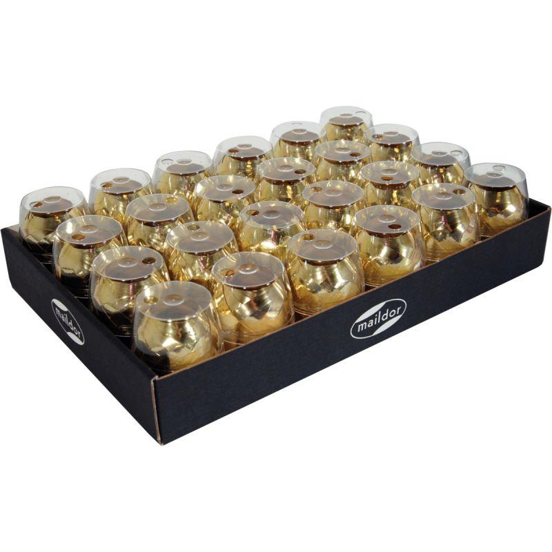 Image de  Lot de 24 bobines de bolduc 10mx7mm or métallisé 
