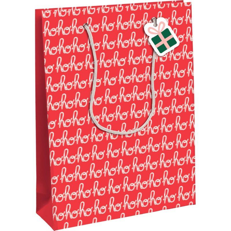 Image de  Paquet de 6 sacs cadeaux 26,5x14x33cm HOHOHO rouge 