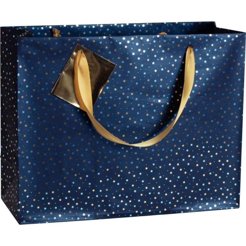 Image de  Paquet de 5 sacs cadeaux 32x13x24,5cm nuit bleutée 