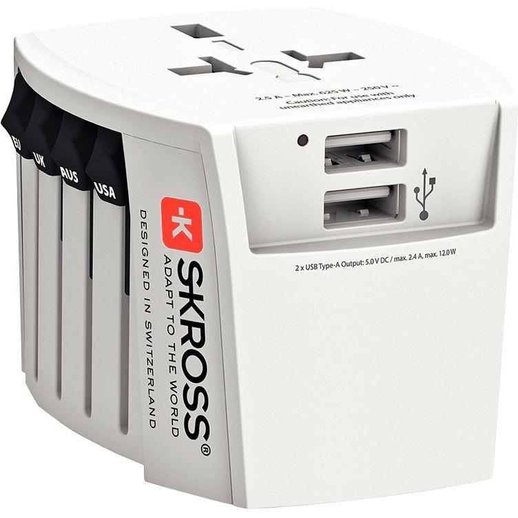 Image de  Adaptateur voyage 2prises USB A 