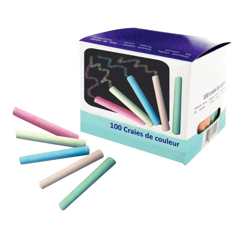 Image de  Boite de 100 craies 1er prix assorties 