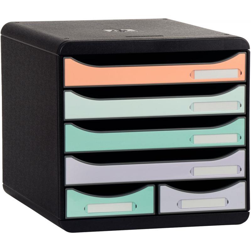 Image de  Module 6 tiroirs BIGBOX+ noir/pastel 