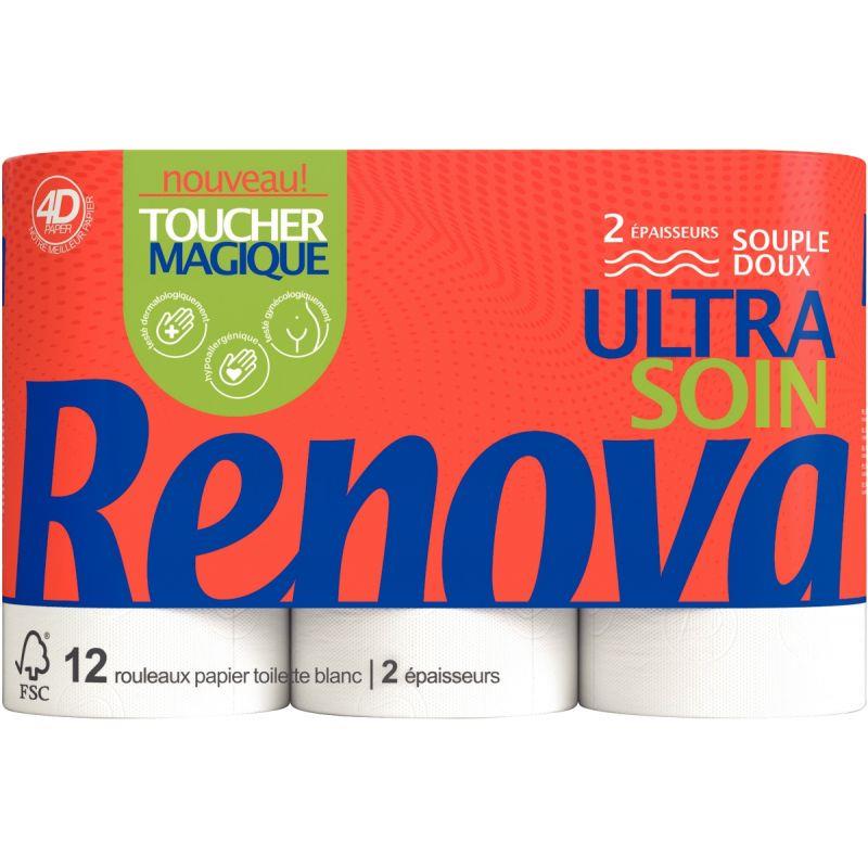 Image de  Lot de 12 rouleaux papier hygiènique Magic 2 plis 