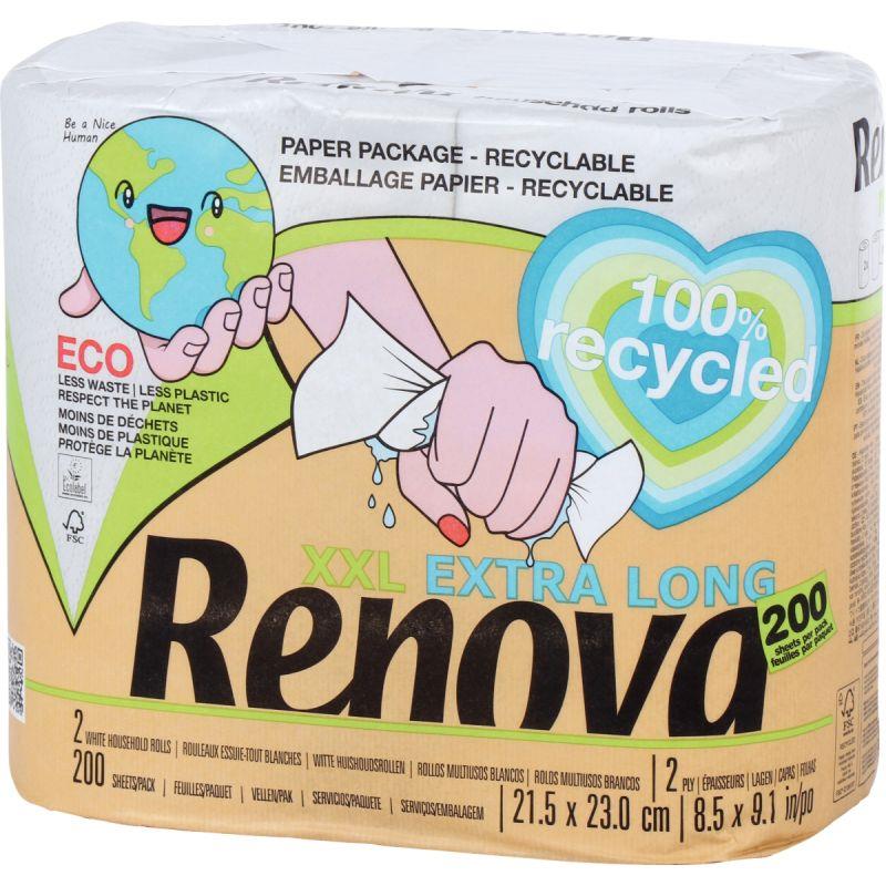 Image de  Lot de 2 rouleaux essuie-tout RENOVA Recycled 2 plis 