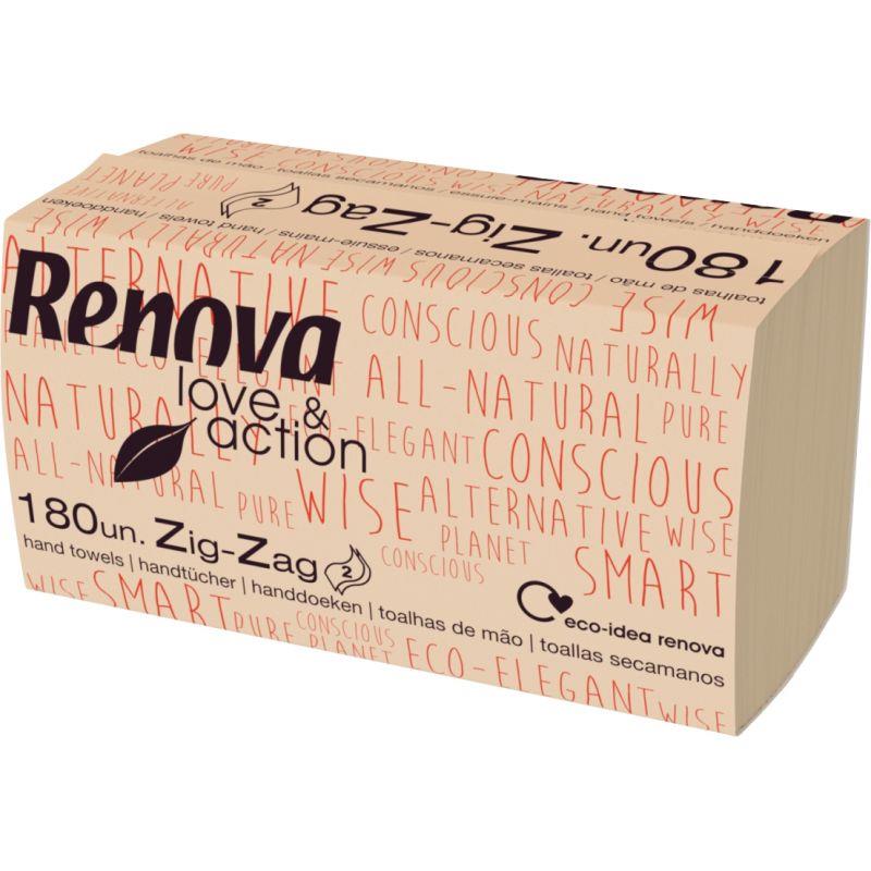 Image de  Carton de 2700 essuie-mains pliage V havane 