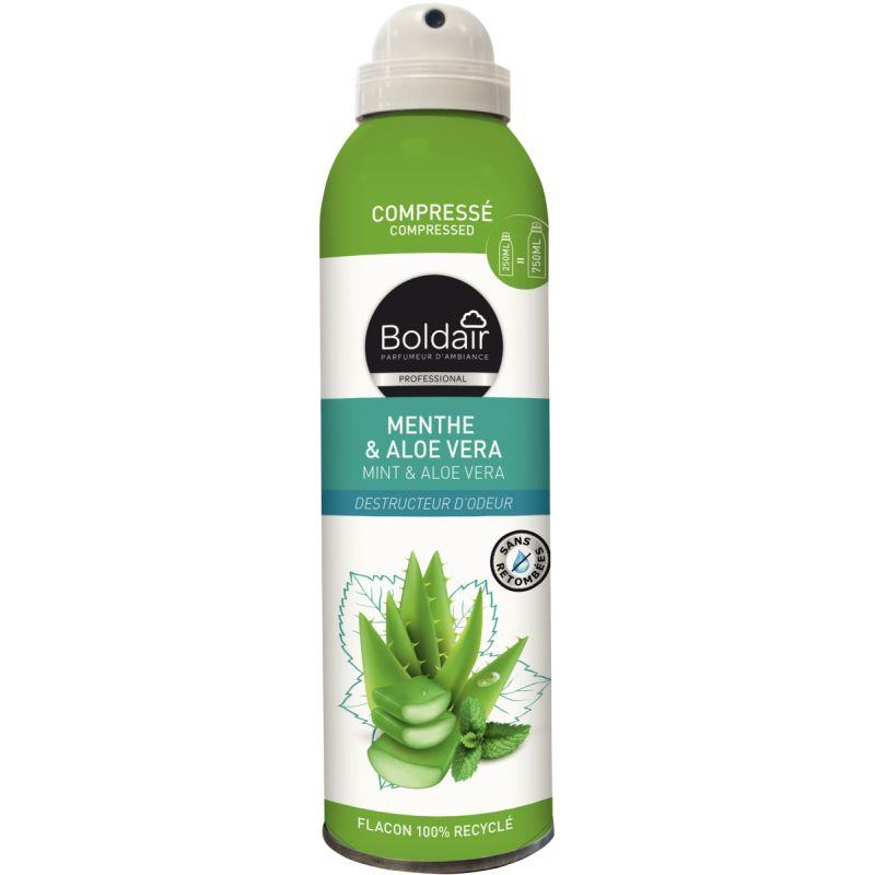 Image de  Aérosol 250ml désodorisant compressé menthe aloé vera 