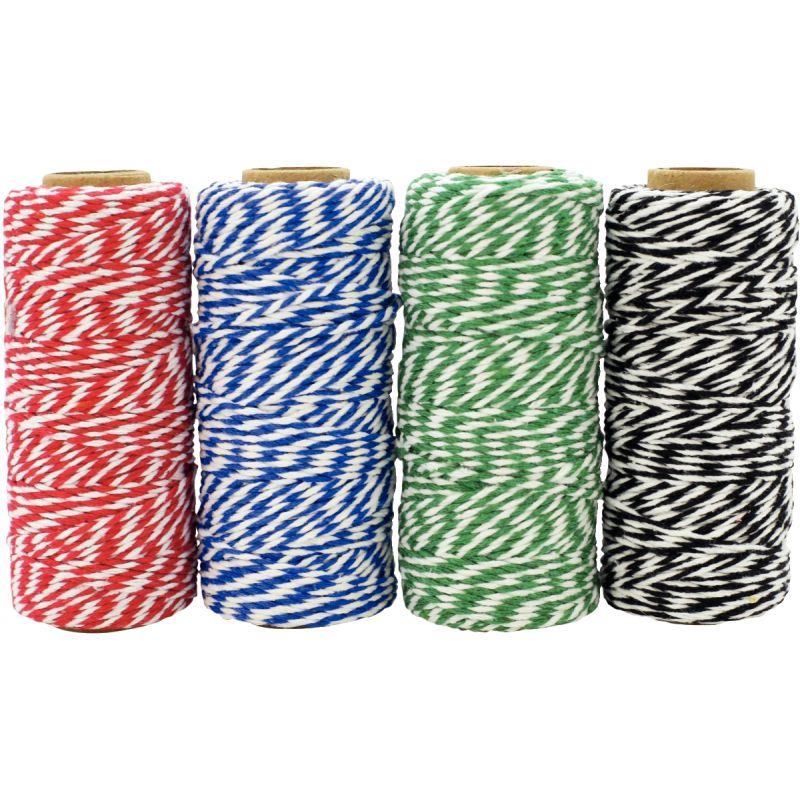 Image de  Lot de 4 bobines fils coton 50 mètres bicolores coloris assortis 