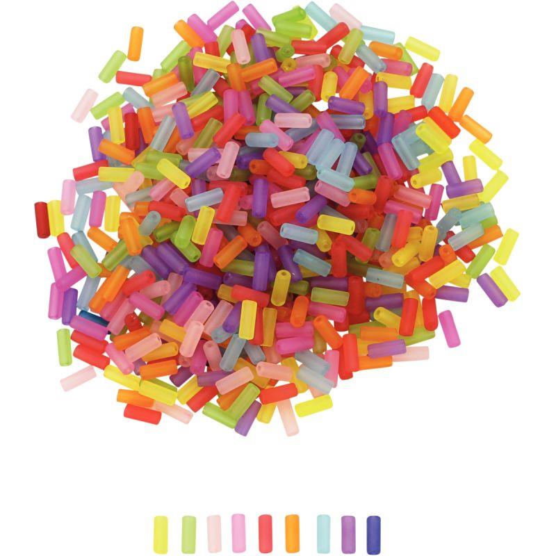 Image de  Sac de 1000 perles tubes transparentes 
