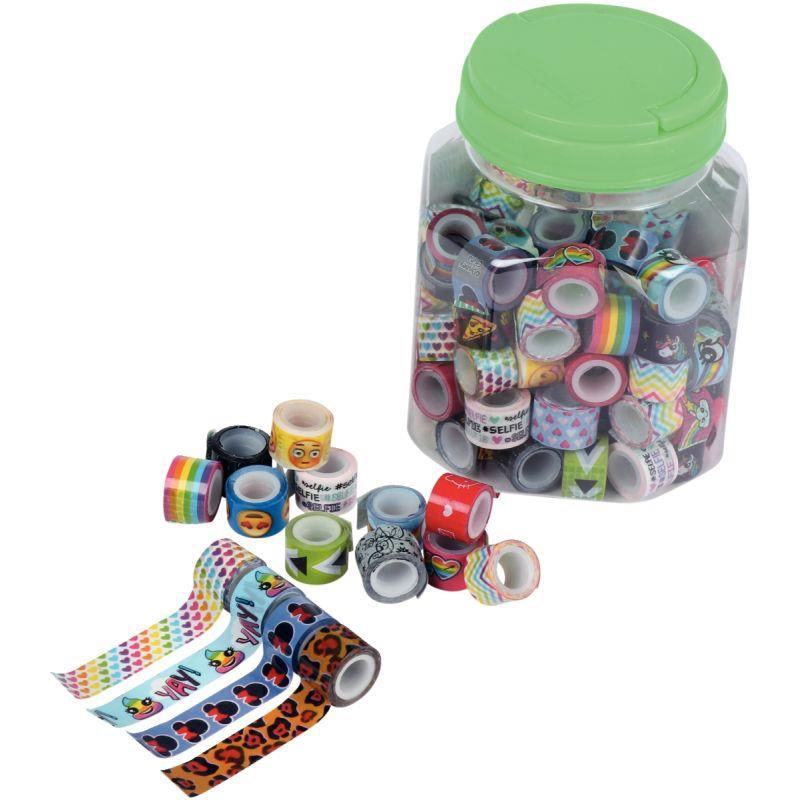 Image de  Pot de 100 rubans adhésifs fantaisie 