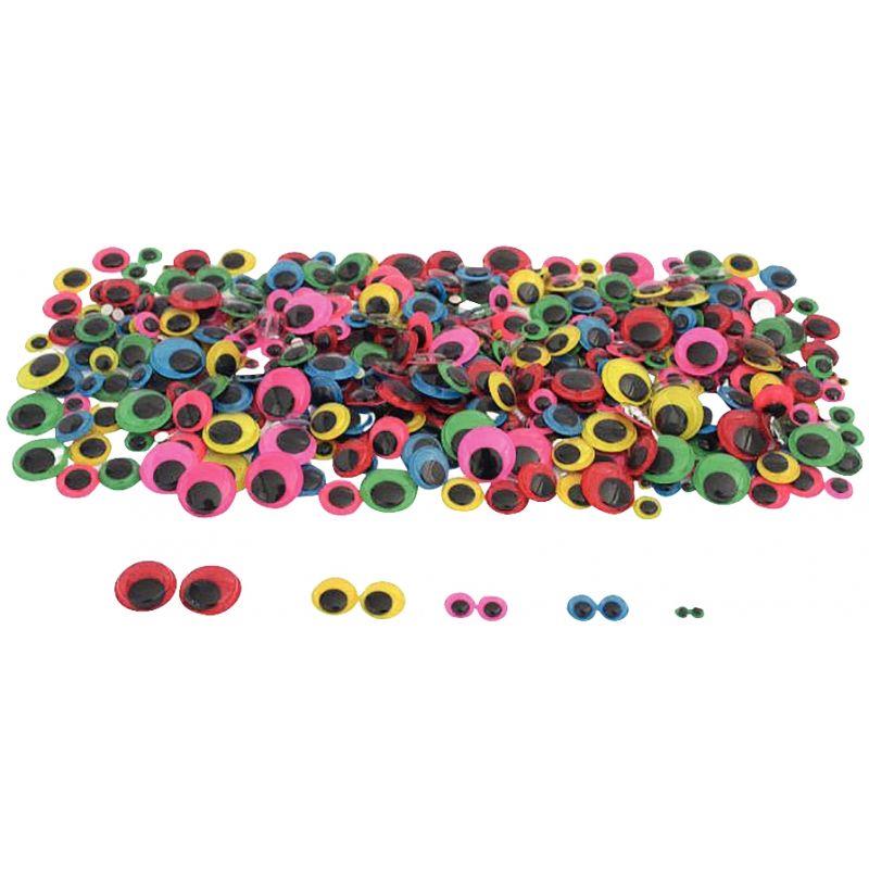 Image de  Sac de 600 yeux mobiles adhésifs colorés 